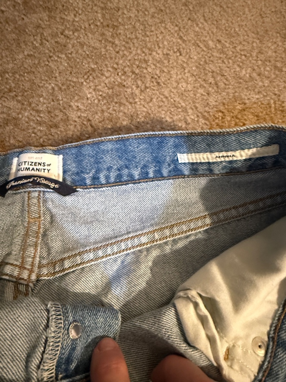 Citizens Of Humanity ANNINA jeans Light Blue with Frayed Hem - Picture 3 of 11